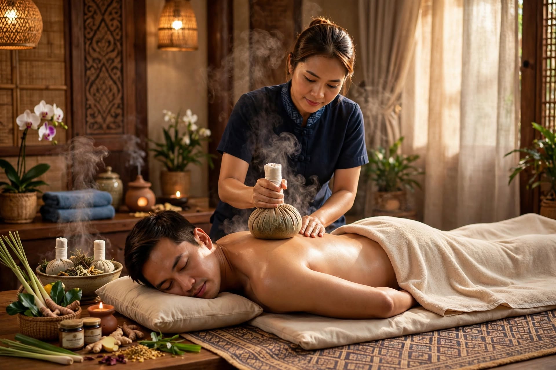 Thaimassage med varm örtboll